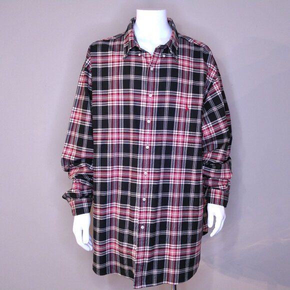 POLO RALPH LAUREN Vintage Long Sleeve Button Up 4XLT XXXXL Mens 4XL BIG & TALL - Picture 1 of 14